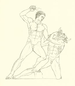 Minotaur Slain by Theseus, the Friend of Hercules by English School