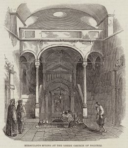 Miraculous Spring at the Greek Church of Balukli by English School