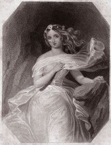 Miranda (The Tempest) in - Gallery of the women of Shakespeare, collection of forty-five serious portraits by early London artists, enriched by critical and literary notices around 1838 by English School