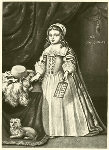 Miss Campion, holding a Horn Book (engraving)