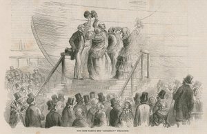 Miss Hope naming the Leviathan steam ship by English School