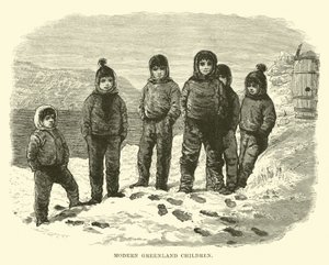 Modern Greenland Children by English School