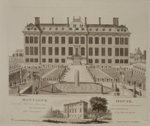 Montague House, now the British Museum, 1813 by English School
