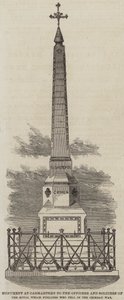 Monument at Carmarthen to the Officers and Soldiers of the Royal Welch Fusiliers who fell in the Crimean War by English School