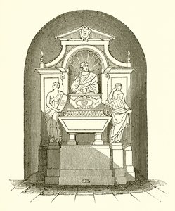 Monument of Galileo in the Church of Santa Croce at Florence by English School