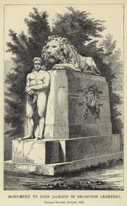 Monument to John Jackson in Brompton Cemetery by English School