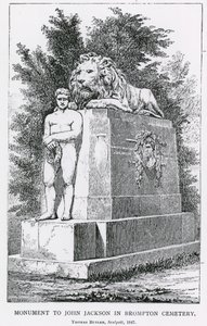 Monument to John Jackson in Brompton Cemetery