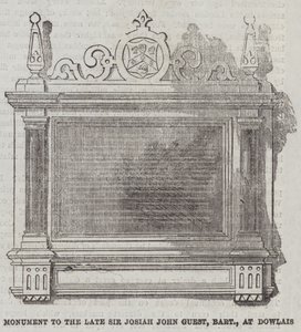 Monument to the late Sir Josiah John Guest, Baronet, at Dowlais by English School