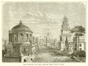Monuments on the Appian Way near Rome
