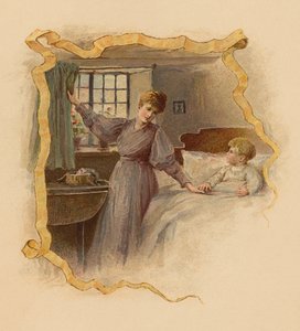 Mother waking her son in the morning
