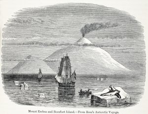 Mount Erebus and Beaufort Island from Ross
