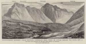 Mountaineering Accidents, Pillar Mountain, Cumberland Hills, where Mr Edward Barnard was found by English School