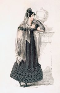 Mourning dress, fashion plate from Ackermann