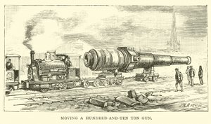 Moving a hundred-and-ten ton gun by English School