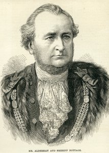 Mr. Alderman and Sheriff Nottage from The Illustrated London News, 10th November 1877 by English School