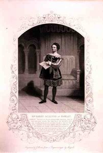Mr Barry Sullivan as Hamlet, Act II Scene 2, in the Play by William Shakespeare, Engraved by J. Moore, from a Daguerreotype by J.P. Mayall