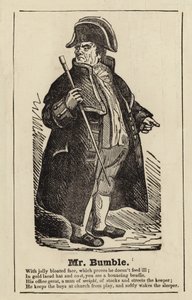 Mr Bumble from Oliver Twist by English School