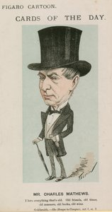 Mr Charles Mathews, cartoon