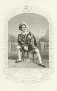 Mr E L Davenport as Benedick, Much Ado About Nothing, Act II, Scene III by English School
