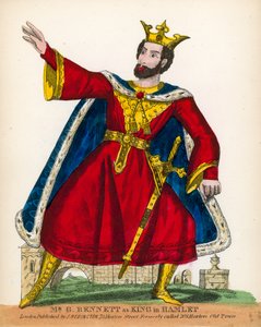 Mr G Bennett as the King in Hamlet by English School