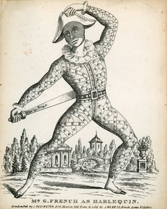 Mr G French as Harlequin by English School