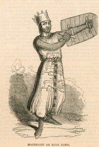 Mr Macready in the title role of the play King John, Drury Lane Theatre, London by English School