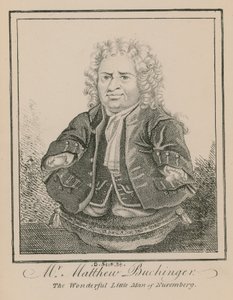 Mr. Matthew Buchinger, the Wonderful Little Man of Nurenberg by English School