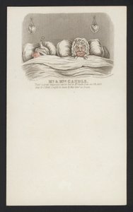 Mr and Mrs Caudle (coloured engraving) by English School
