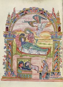 Nativity, from the Missal of Robert of Jumieges, c.1016 by English School