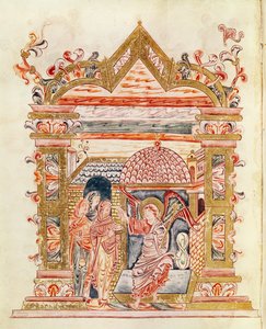 The Holy Women at the Tomb, from the Missal of Robert of Jumieges, c.1016 by English School