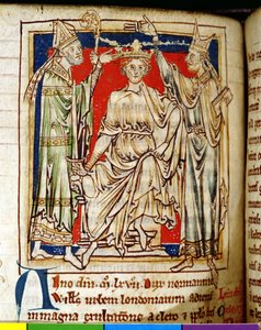 William I (1028-87) the Conqueror, miniature from Flores Historiarum, by Matthew Paris, 1250-52
