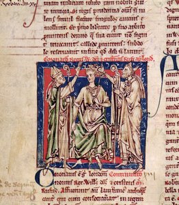 William II (c.1057-1100), miniature from Flores Historiarum, by Matthew Paris, 1250-52 by English School