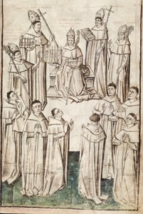 Life of William of Wykeham by Thomas Chaundler (Ms. New Coll 288, f4r) by English School