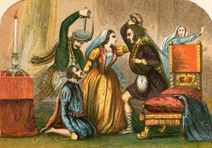 Murder of David Rizzio in the Presence of Mary Stuart by English School