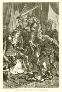 Murder of Prince Edward at Tewkesbury, 1471 by English School