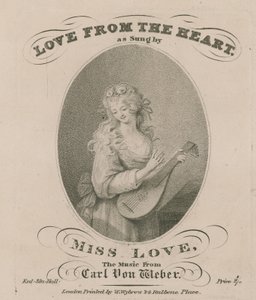 Musical score for Love from the Heart as sung by Miss Love