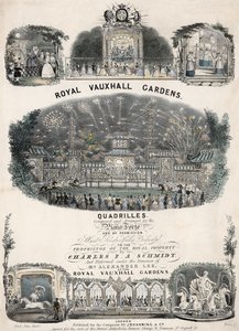 Musical score for Royal Vauxhall Gardens Quadrilles by Charles F A Schmidt