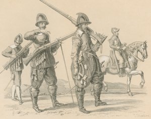 Musketeers or Fusiliers and Cavalry, About 1650 by English School