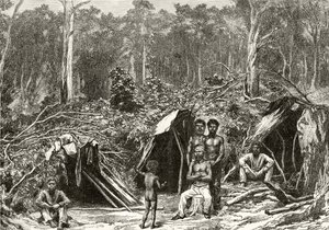 Native Aborigine Encampment, from 