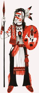 Native American Indian by English School
