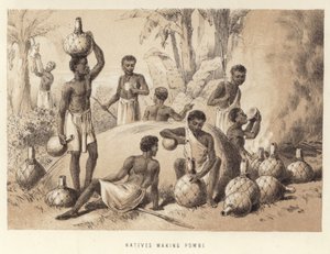 Natives Making Pombe by English School