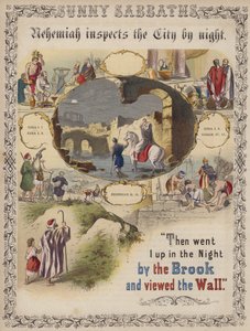 Nehemiah inspects the city by night by English School