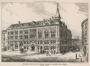 New Dock House Billiter Street, London EC, for the East and West India Dock Company