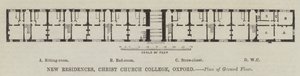 New Residences, Christ Church College, Oxford, Plan of Ground Floor