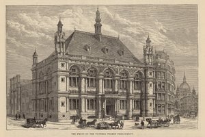 New Buildings of the City of London School: The Front on the Victoria Thames Embankment by English School