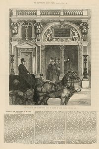New entrance to the gallery of the Society of Painters in water colours by English School