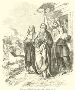 Noah and His Family Leaving the Ark, Genesis 8:16 by English School
