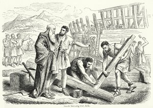 Noah building the Ark