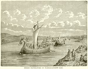 Norse Navigators in Narragansett Bay by English School