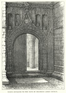 North Entrance to the Nave of Holyrood Abbey Church by English School
